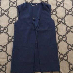 White House Black Market Size 4 Navy vest